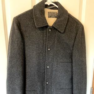 Mens XS 100% wool coat